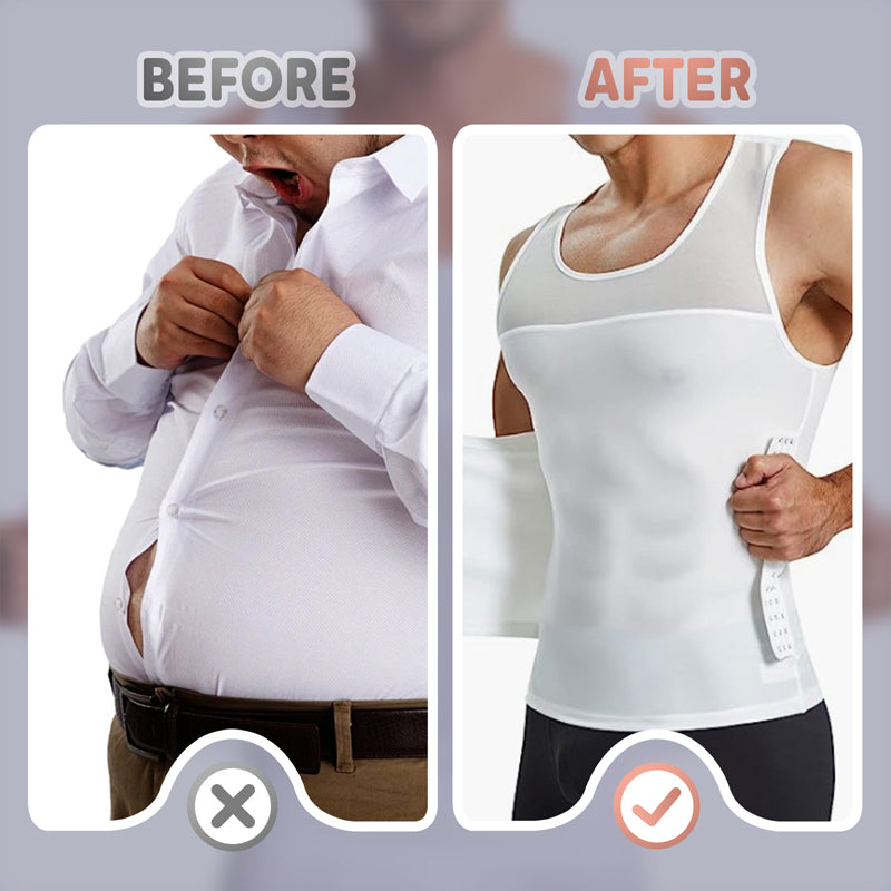 🔥Schlankmachende Mesh-Weste für Männer mit Taille
