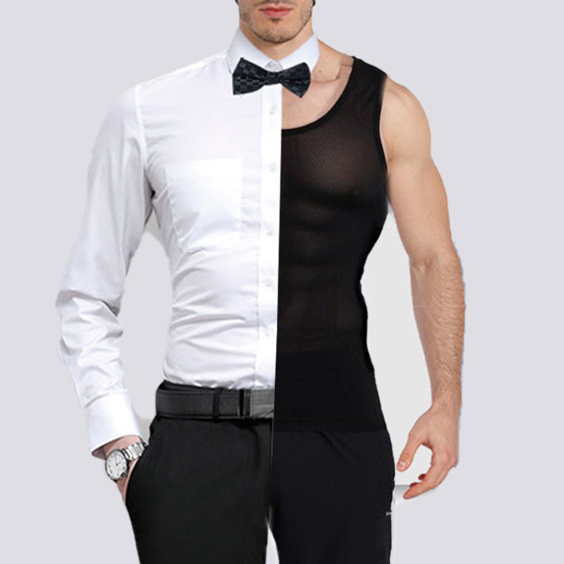 🔥Schlankmachende Mesh-Weste für Männer mit Taille