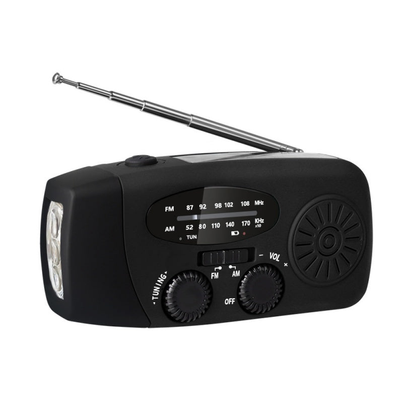 Multifunktionales tragbares Notfallradio mit Solarbetrieb