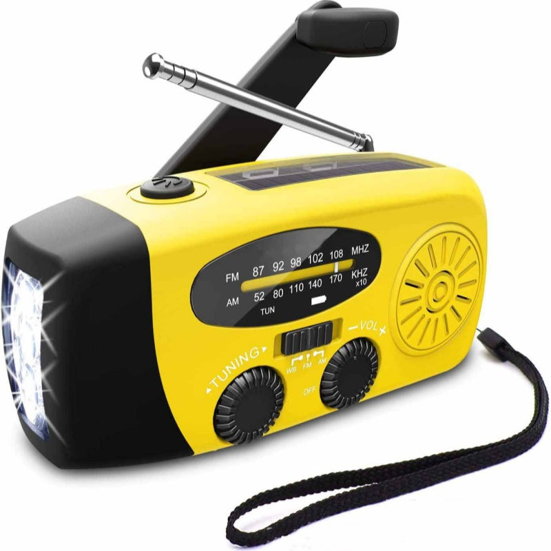 Multifunktionales tragbares Notfallradio mit Solarbetrieb