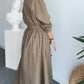💥Maxikleid mit Kragen und Reißverschluss