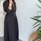 💥Maxikleid mit Kragen und Reißverschluss