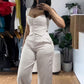 💐 🌻Damen-Set aus figurbetontem Oberteil und langer Hose