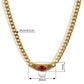 Shiny Zircon Pendant Necklace in Stainless Steel