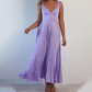 Sexy Trägerkleid mit offenem Rücken und Plisseerock