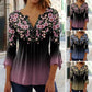 🌸 50% Rabatt auf neue Produkte 💖Damen elegantes Oberteil mit Blumenmuster und V-Ausschnitt