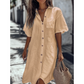 🔥Heißer Verkauf 50 % Rabatt💥Kaufen Sie 2 und erhalten Sie 5 % Rabatt👗Lässiges Baumwoll-Leinen-Hemdkleid