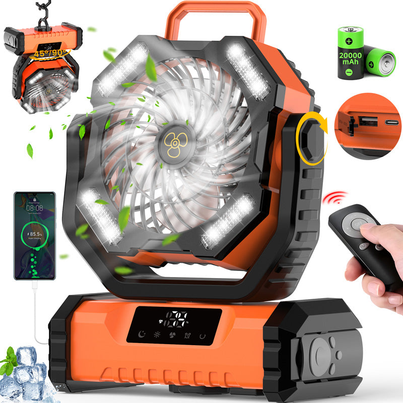 Tragbarer oszillierender Ventilator mit Fernbedienung