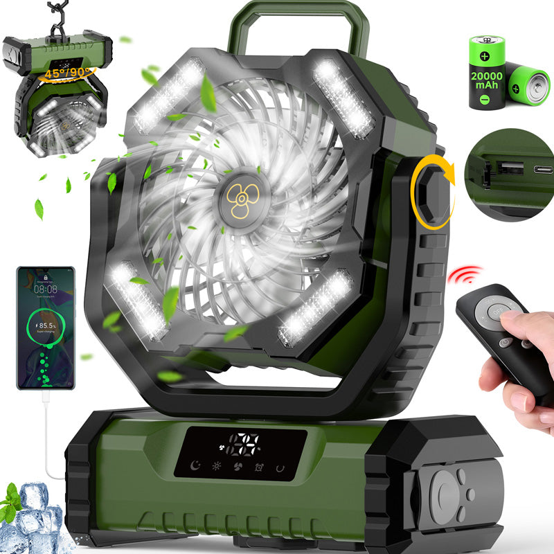 Tragbarer oszillierender Ventilator mit Fernbedienung