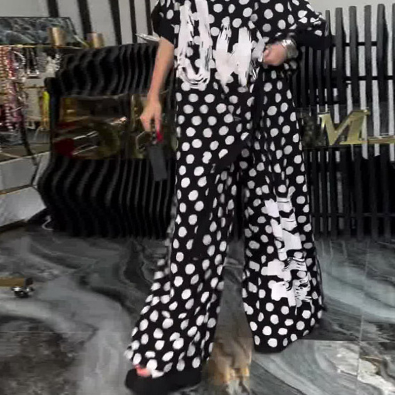 🌸Was soll ich morgen anziehen?💥Modischer Zweiteiler für Damen: Oversize-Shirt und Hose mit weitem Bein
