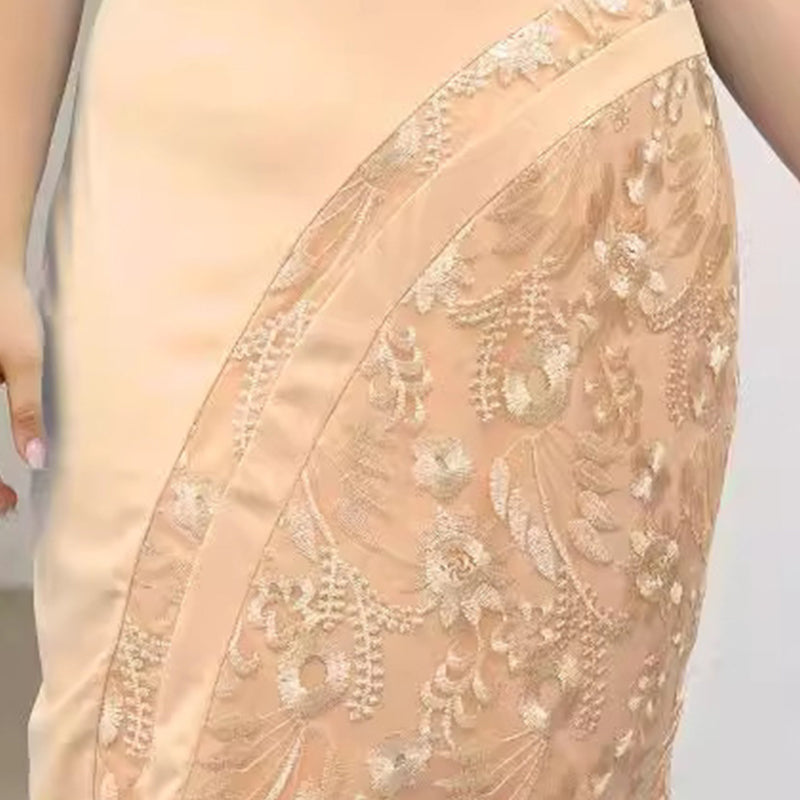 🔥🔥Elegantes Kleid mit floraler Stickerei