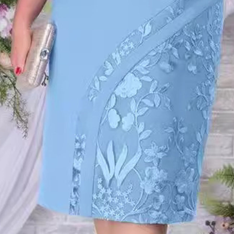 🔥🔥Elegantes Kleid mit floraler Stickerei