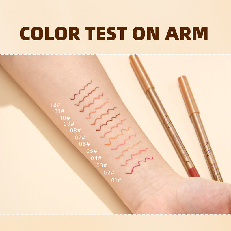 👄  💄 12er Set Lippenkonturenstifte wasserfest & abriebfest – Langanhaltend farbintensiv, geschmeidige Textur für Alltags- und Profi-Makeup🎨