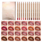 👄  💄 12er Set Lippenkonturenstifte wasserfest & abriebfest – Langanhaltend farbintensiv, geschmeidige Textur für Alltags- und Profi-Makeup🎨