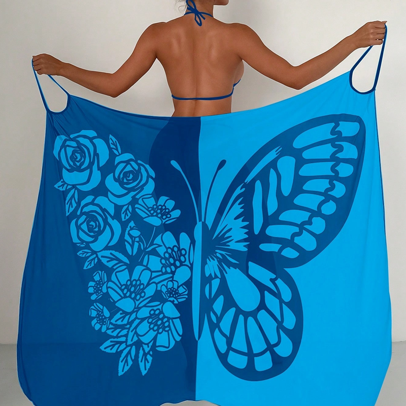 ⏳Zeitlich begrenztes Sonderangebot⏰💃Damen-Schmetterlings-Badeanzug, Cover-Up & Kleid