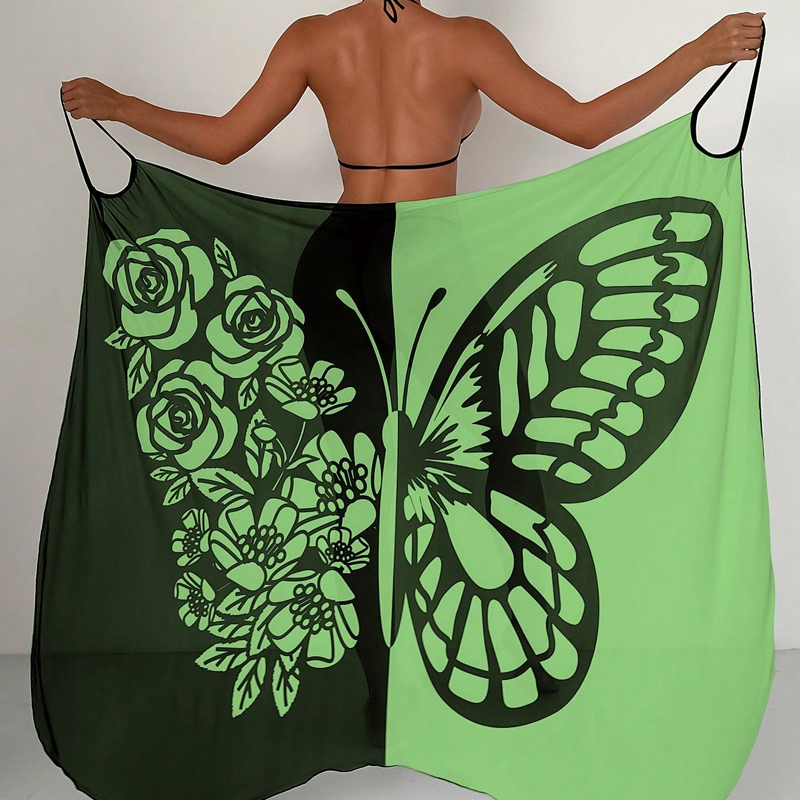 ⏳Zeitlich begrenztes Sonderangebot⏰💃Damen-Schmetterlings-Badeanzug, Cover-Up & Kleid