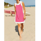💃Sommer-Hot-Sale 50 % Rabatt💓🥐Damen-Freizeit-Oberteile mit Farbblock-Design, ärmellos, passend zu Shorts mit Taschen