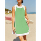 💃Sommer-Hot-Sale 50 % Rabatt💓🥐Damen-Freizeit-Oberteile mit Farbblock-Design, ärmellos, passend zu Shorts mit Taschen