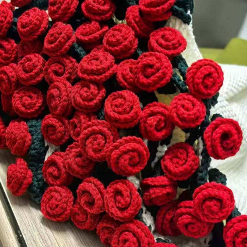 Gehäkelte Blumenstrauß-Decke