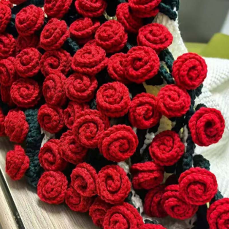 Gehäkelte Blumenstrauß-Decke