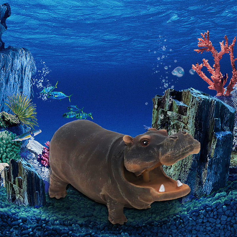 🌿Aquarium-Nilpferd-Blasendekoration💦