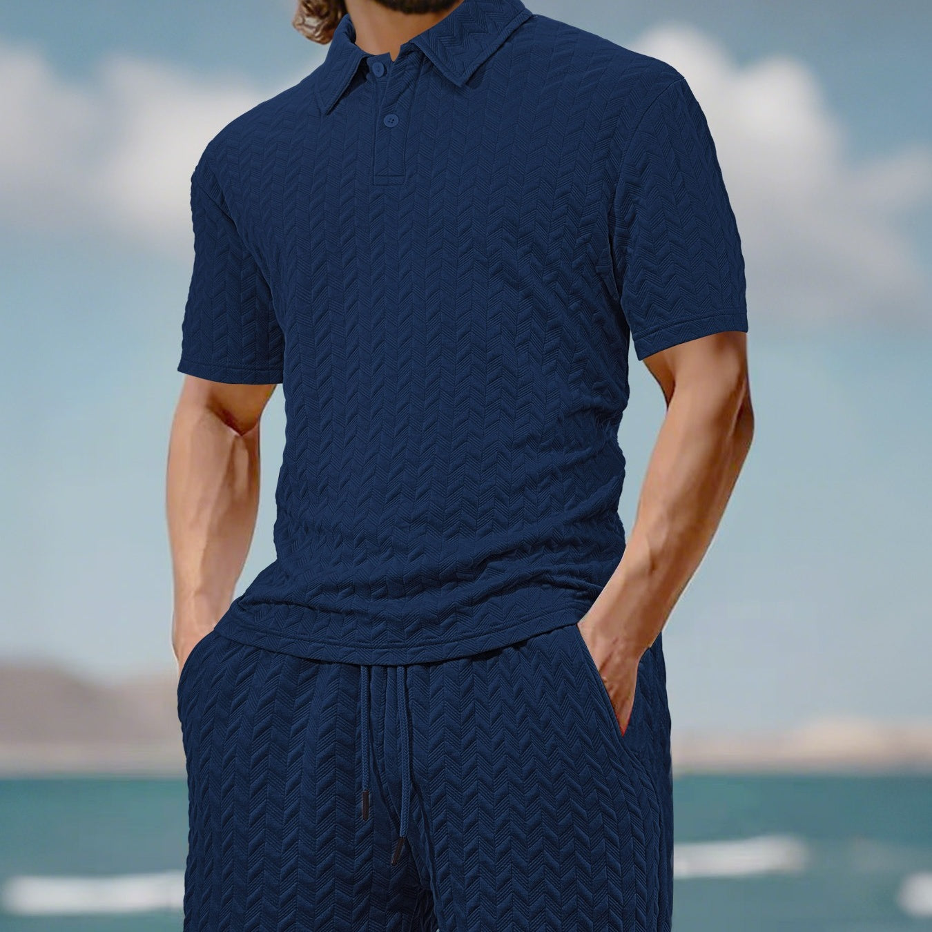 🔥 Zweiteiliges Herren-Set aus Freizeithemd und Shorts
