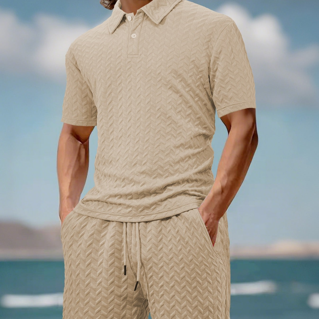 🔥 Zweiteiliges Herren-Set aus Freizeithemd und Shorts