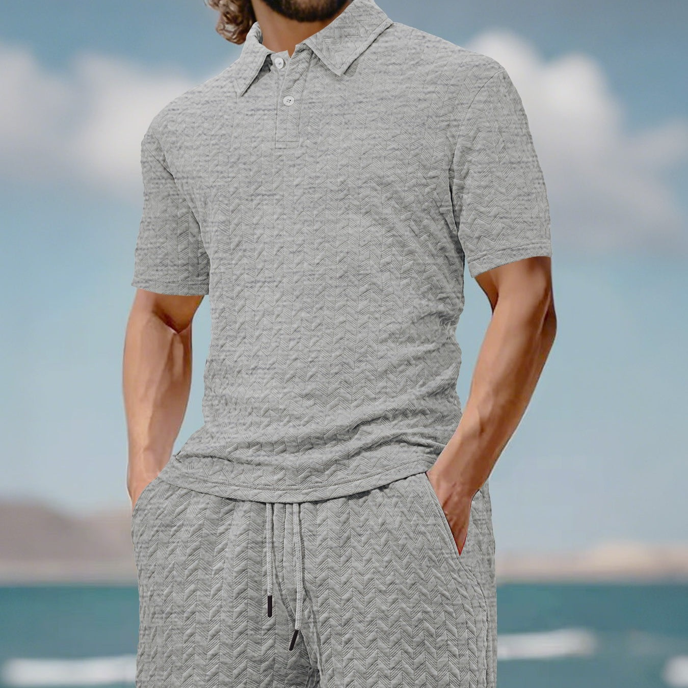 🔥 Zweiteiliges Herren-Set aus Freizeithemd und Shorts