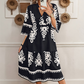 💕Lässiges Kleid mit Print und V-Ausschnitt