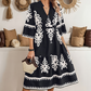 💕Lässiges Kleid mit Print und V-Ausschnitt
