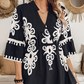 💕Lässiges Kleid mit Print und V-Ausschnitt