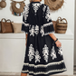 💕Lässiges Kleid mit Print und V-Ausschnitt