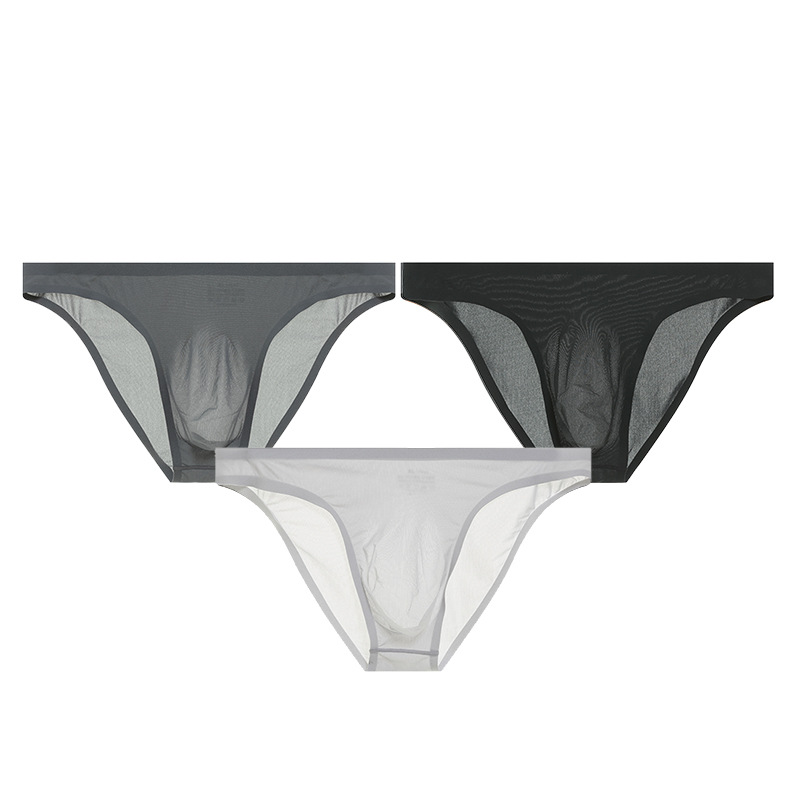 🍌Sexy, ultradünne und halbtransparente Herrenunterwäsche mit 3D-geformtem Beutel