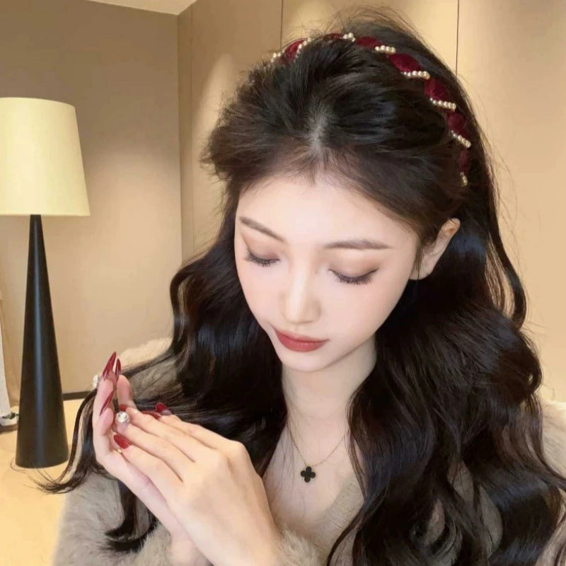 🔥Heißer Verkauf🔥Vintage High Cranium Artificial Pearl Hairband （50% Rabatt）