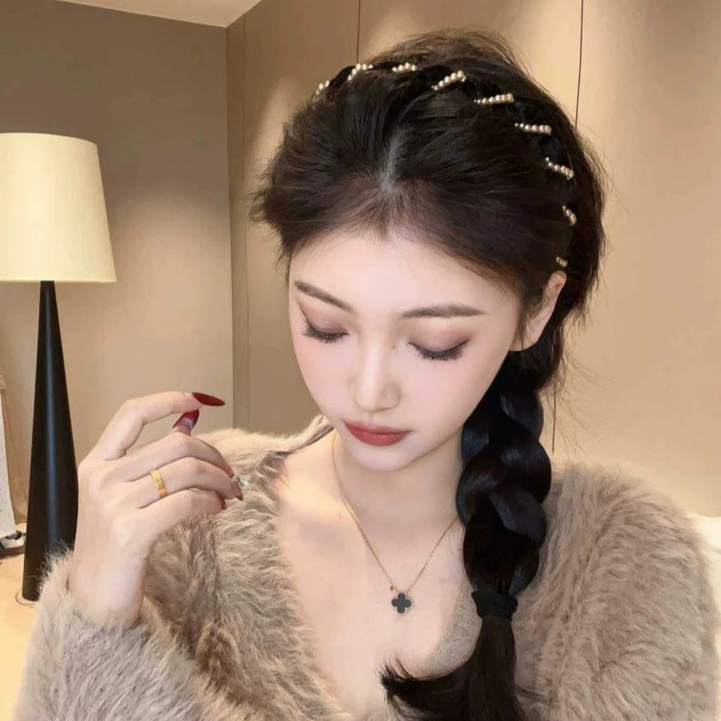 🔥Heißer Verkauf🔥Vintage High Cranium Artificial Pearl Hairband （50% Rabatt）