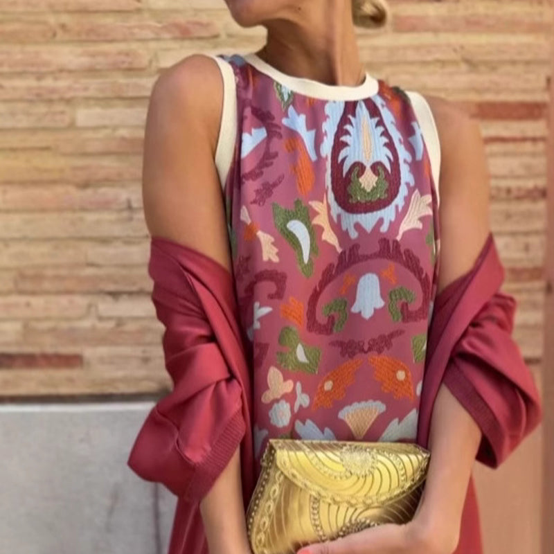 🌸Damen-Zweiteiler: Ärmelloses Maxikleid & Sommerjacke