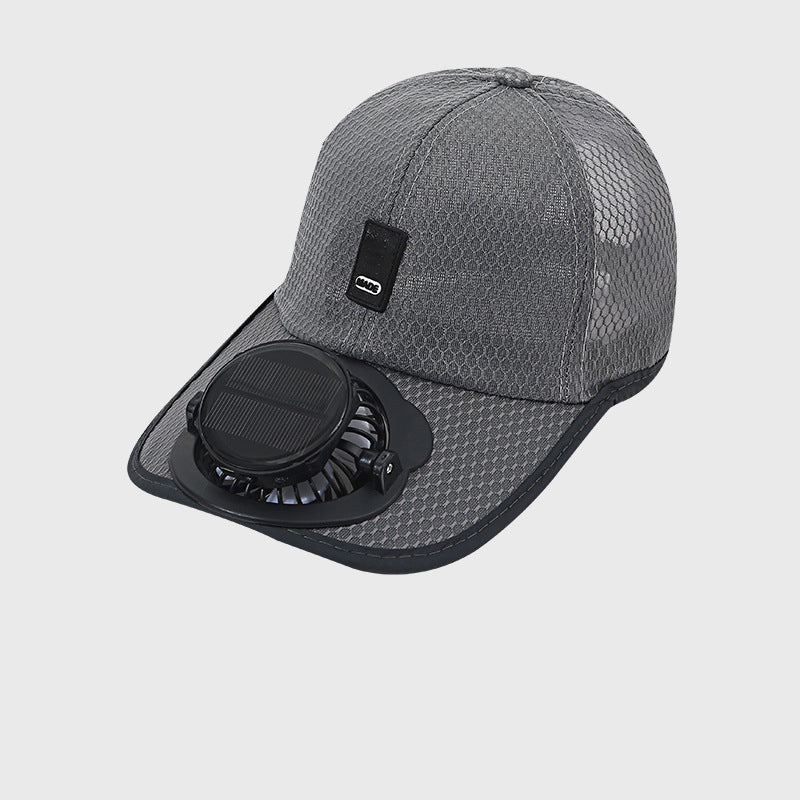 Atmungsaktive Baseballkappe mit Solarventilator
