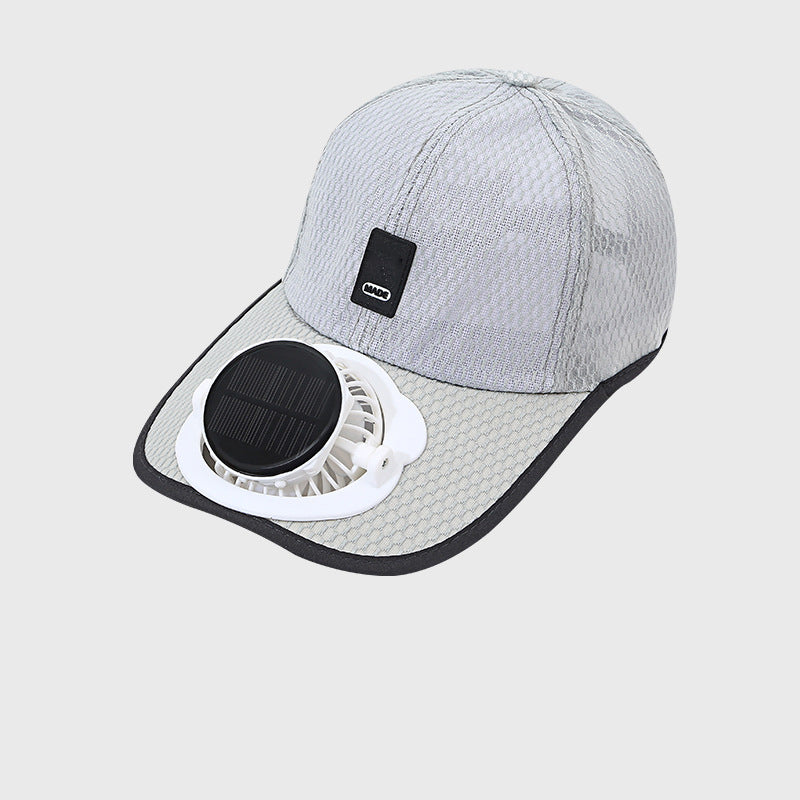 Atmungsaktive Baseballkappe mit Solarventilator