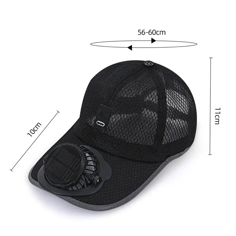 ⏳50 % Rabatt im Sommer⏰Atmungsaktive Baseballkappe mit Solarventilator🍃
