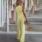 🌸Sommer-Schnäppchen 50 % RABATT🌸Set aus ärmellosem Oberteil und langer Hose für Damen