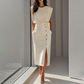 👑Elegantes Midikleid mit Schlitz für Damen