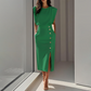 👑Elegantes Midikleid mit Schlitz für Damen