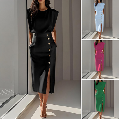 Elegantes Midikleid mit Schlitz für Damen