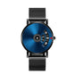 🔥Herren-Wasserfest-Automatik-Uhr - mit Edelstahl/Netz/Leder-Armband