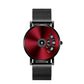 🔥Herren-Wasserfest-Automatik-Uhr - mit Edelstahl/Netz/Leder-Armband