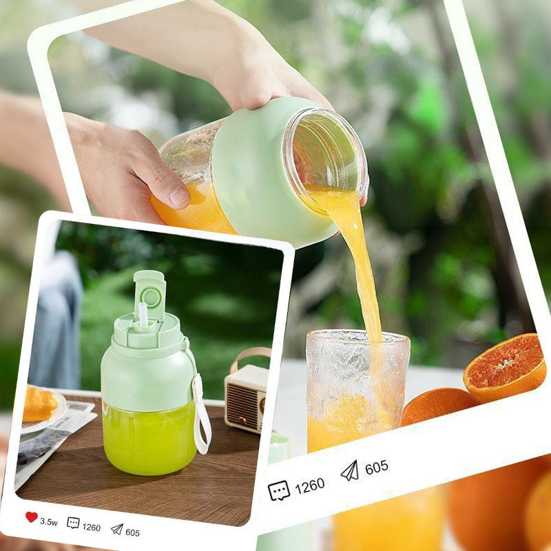 🍓Kabelloser Smoothie-Mixer mit 1,3 L Becher 🔋 Perfekt für Reisen, Büro & Fitness – Jetzt -50 % reduziert!