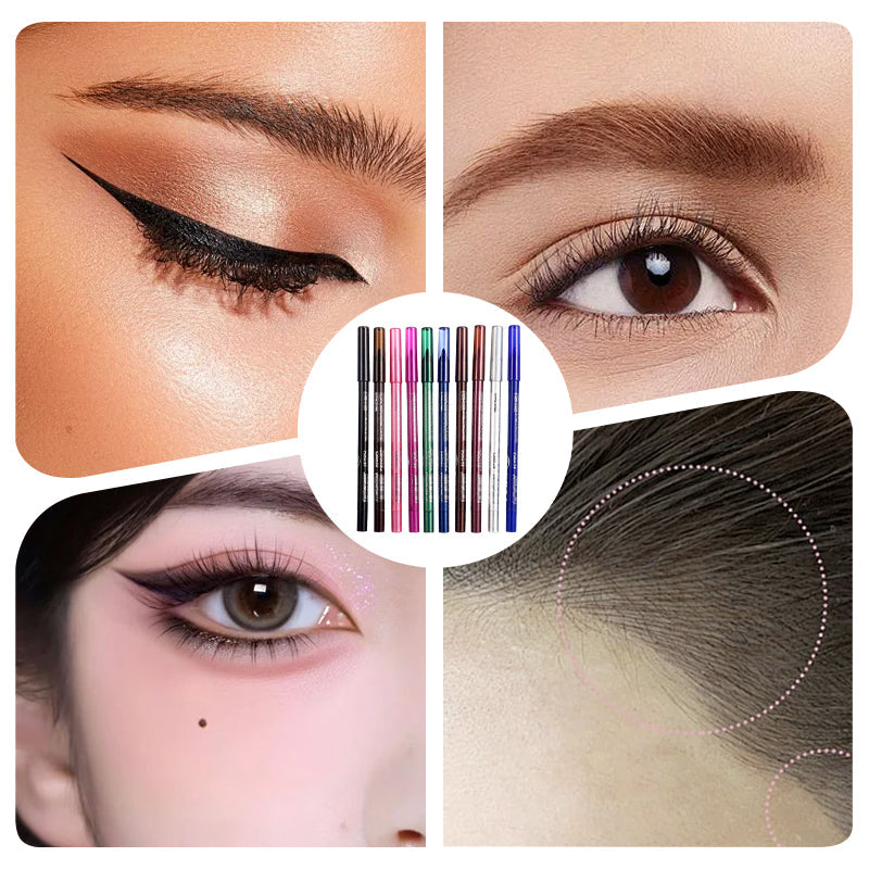 🔥✨ Begrenzte Zeit 50% Rabatt - 10 farbenfrohe Gel-Eyeliner (Ultra lang anhaltend, leuchtende Farben)