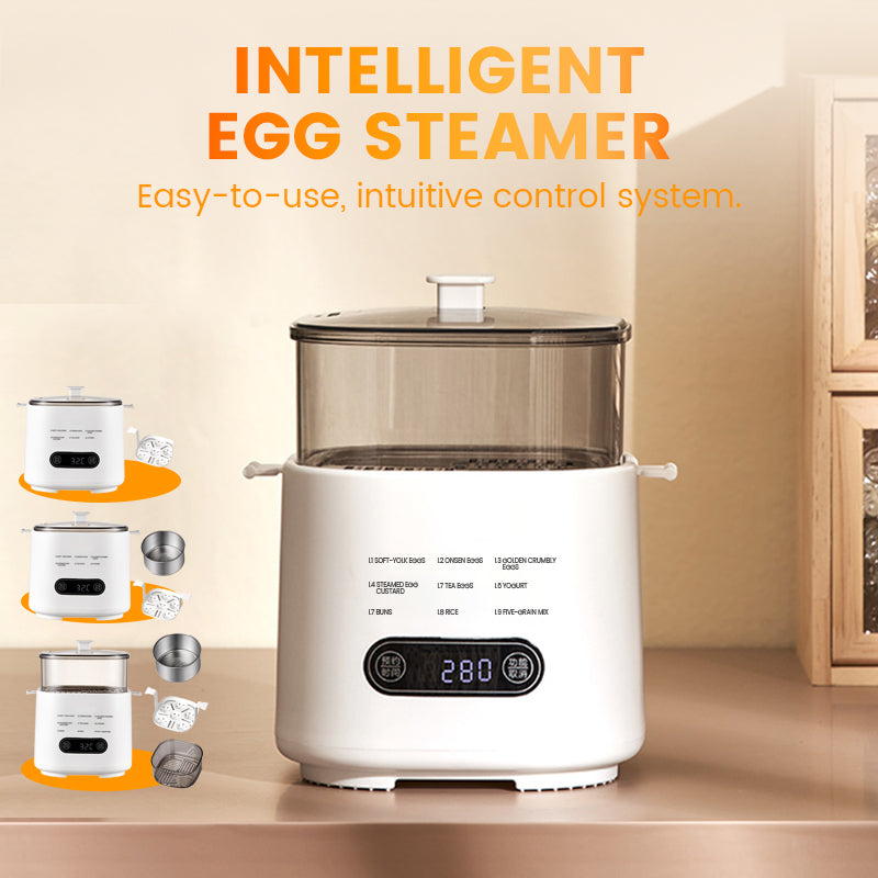🎁2025 Neues Design🥚✨Mini-Multifunktions-Eierkochset mit Smart Touch Panel