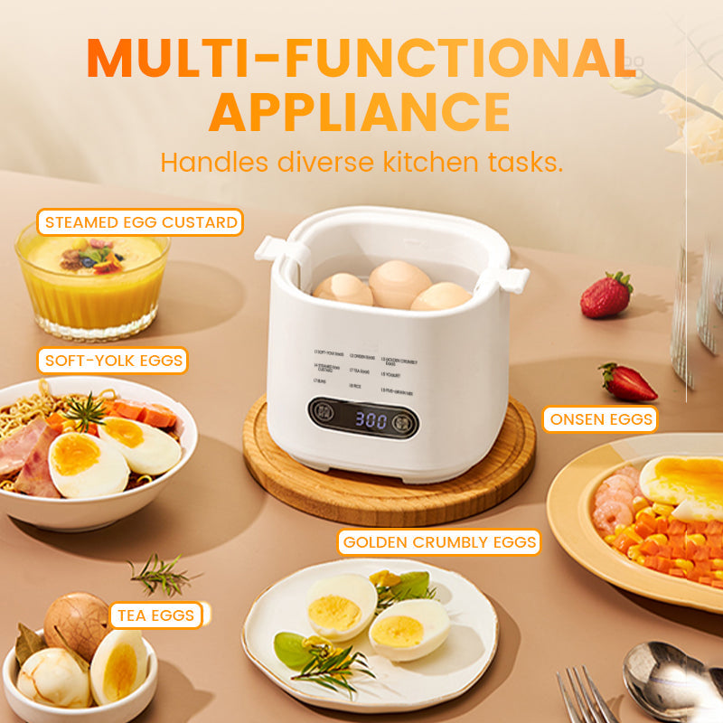 🎁2025 Neues Design🥚✨Mini-Multifunktions-Eierkochset mit Smart Touch Panel
