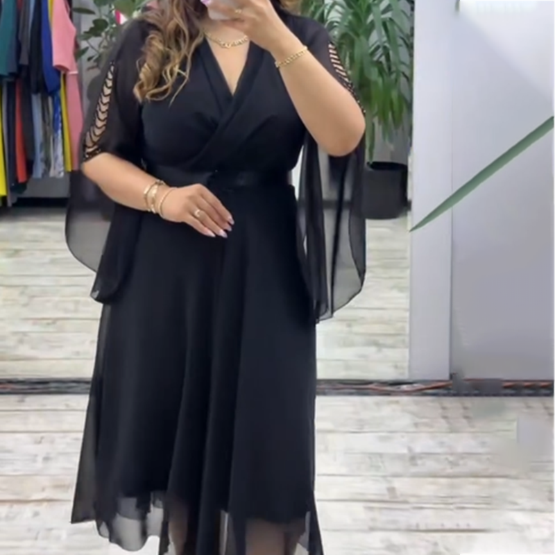 👗Elegantes Kleid mit V-Ausschnitt für Frauen
